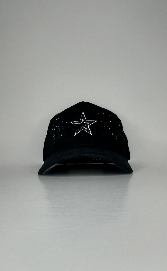 Solitaire Black Astros Rhinestone Hat